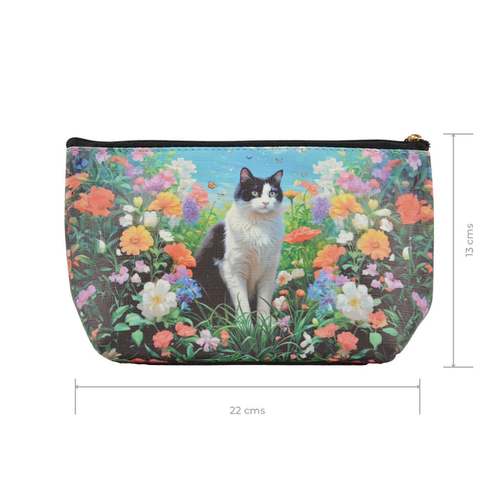 cosmetiquero gato jardin blanco negro 3896-3