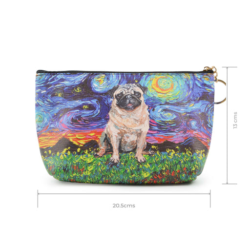 cosmetiquero perro Van Gogh pintura arte pug 4050-7