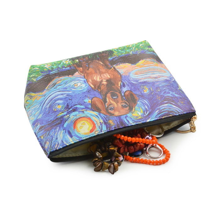 cosmetiquero perro Van Gogh pintura arte salchicha cafe 4050-12
