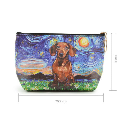 cosmetiquero perro Van Gogh pintura arte salchicha cafe 4050-12