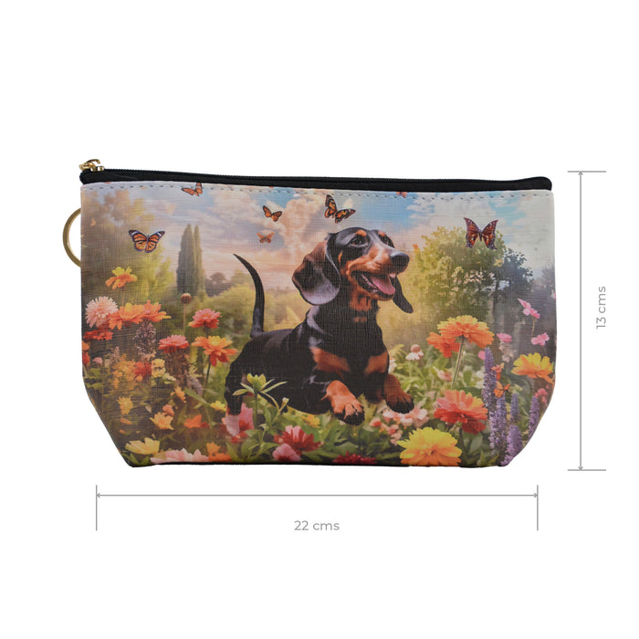 cosmetiquero perro jardin salchicha negro 3987-3