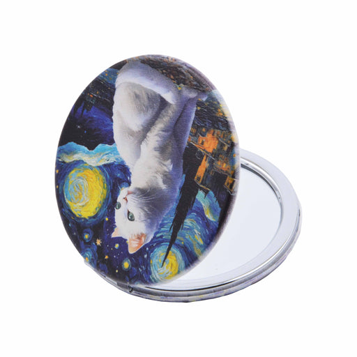 espejo vidrio metal gatos noche estrellada 4072-31