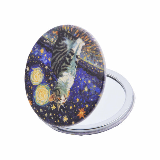 espejo vidrio metal gatos noche estrellada 4072-33 romano blanco