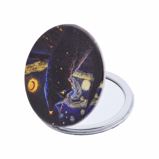 espejo vidrio metal gatos noche estrellada 4072-36 negro