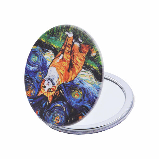 espejo vidrio metal gatos van gogh 4072-30 amarillo