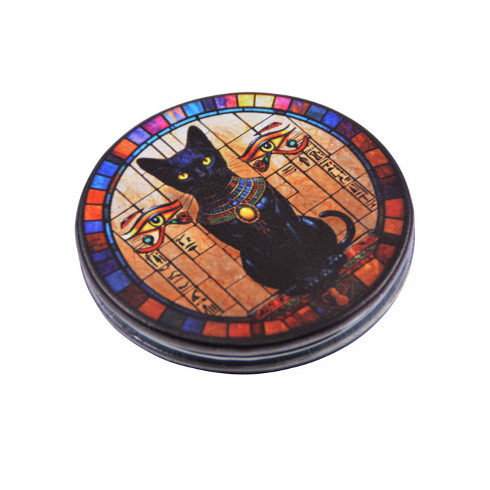 espejo vidrio metal gatos egipcios 4072-37
