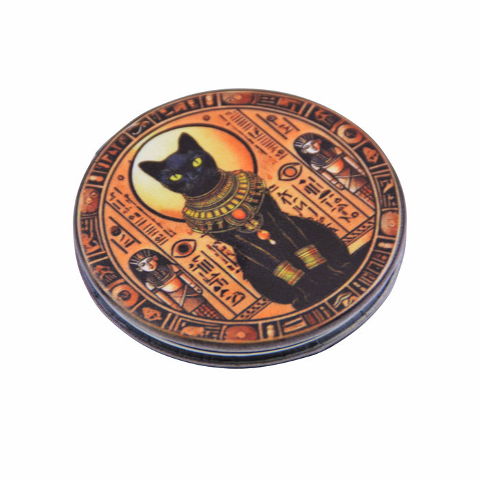 espejo vidrio metal gatos egipcios 4072-38
