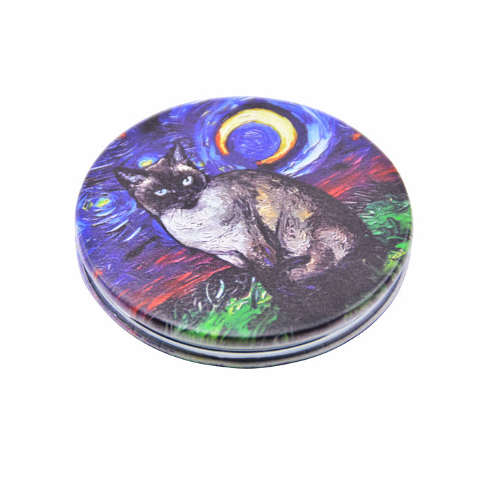 espejo vidrio metal gatos van gogh 4072-25 siames