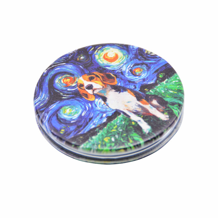 espejo vidrio metal perros van gogh 4072-11 beagle