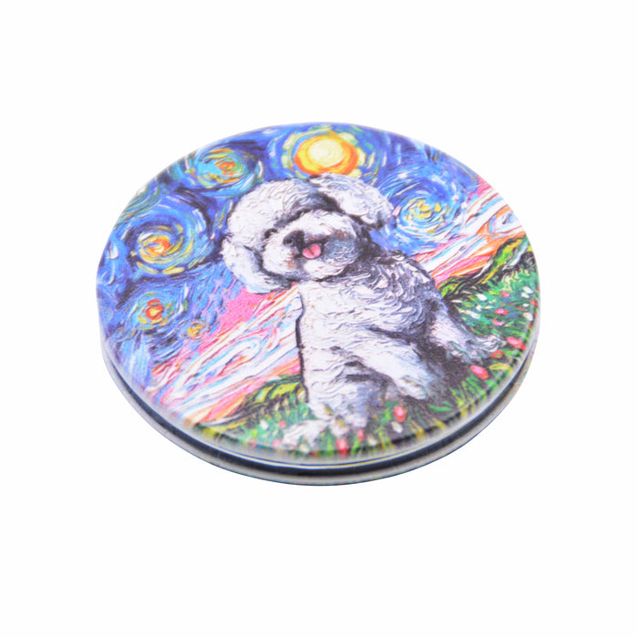 espejo vidrio metal perros van gogh 4072-3 poodle
