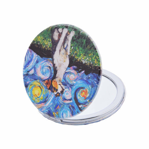 espejo vidrio metal perros van gogh 4072-6 fox terrier