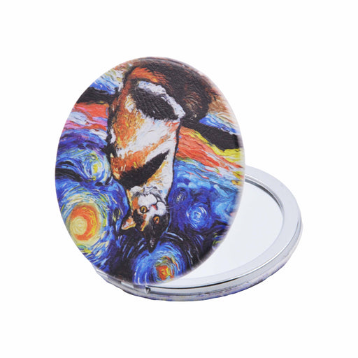 espejo vidrio metal gatos van gogh 4072-27 calico