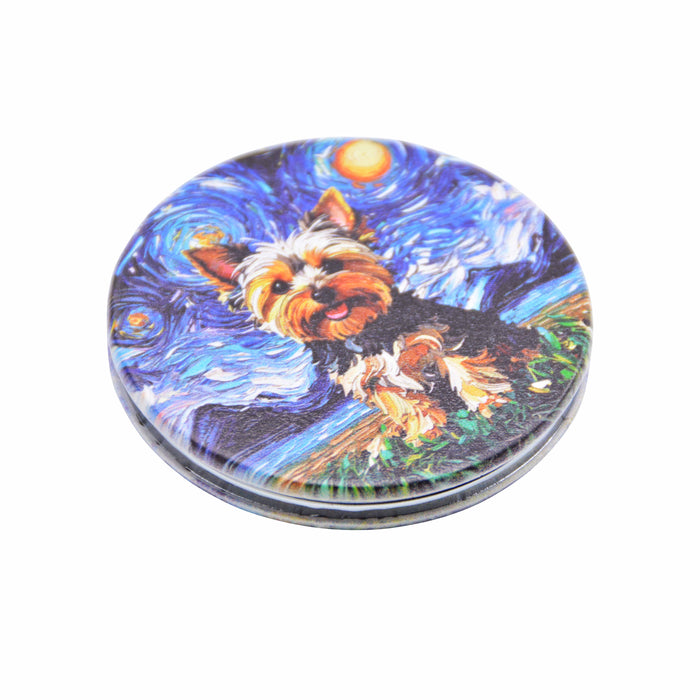 espejo vidrio metal perros van gogh 4072-5 yorkshire