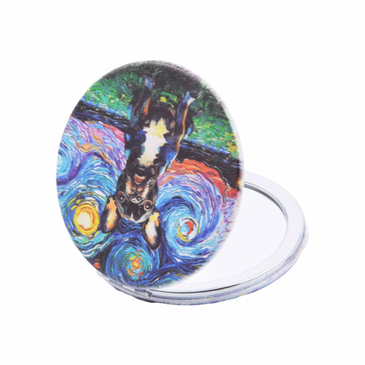 espejo vidrio metal perros van gogh 4072-7 bulldog frances