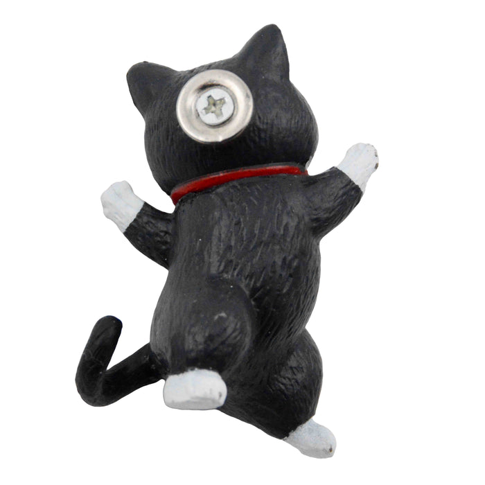 gato iman imanes negro blanco corazon plastico bailando