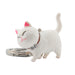 gato llavero blanco plastico colgante metal