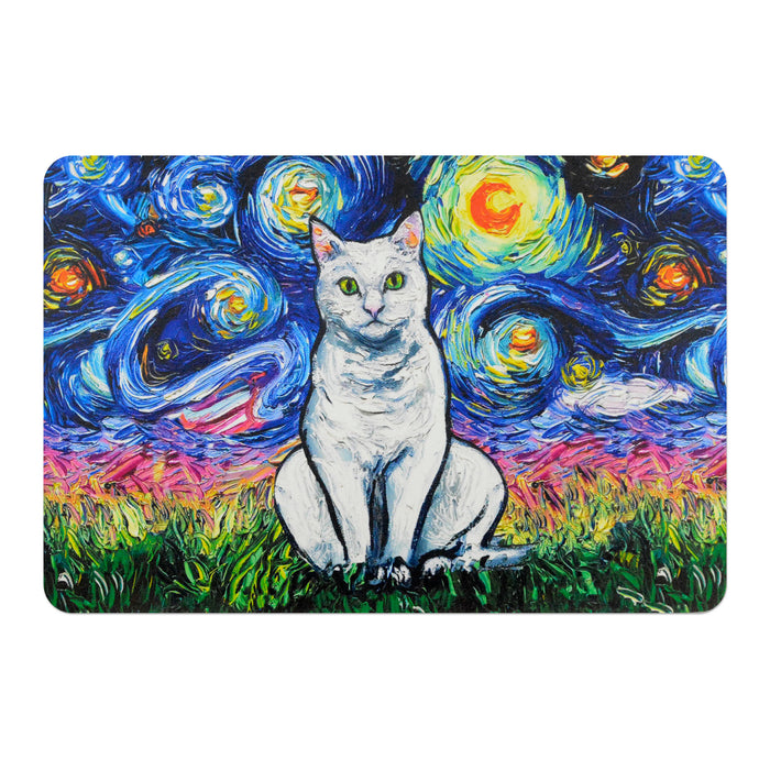 individual mesa mouse pad gato blanco van gogh arte pintura
