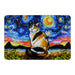 individual mesa mouse pad gato calico van gogh arte pintura 