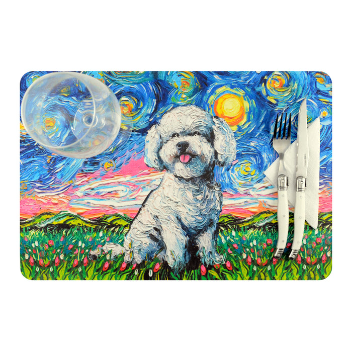 individual mesa mouse pad perro poodle van gogh arte pintura