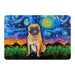 individual mesa mouse pad perro pug van gogh arte pintura 