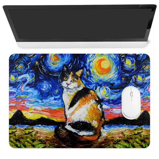 individual mesa mouse pad van gogh gato calico pintura arte 3545-6_3