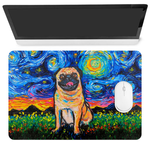 individual mesa mouse pad van gogh perro pug pintura arte 3544-6_3