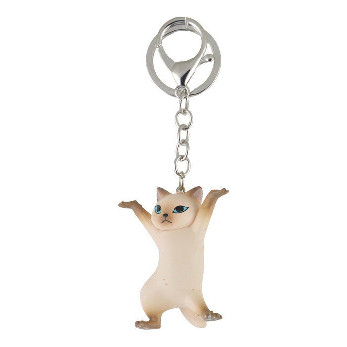  llavero gato beige claro parado 4047-7