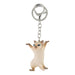  llavero gato beige claro parado 4047-7