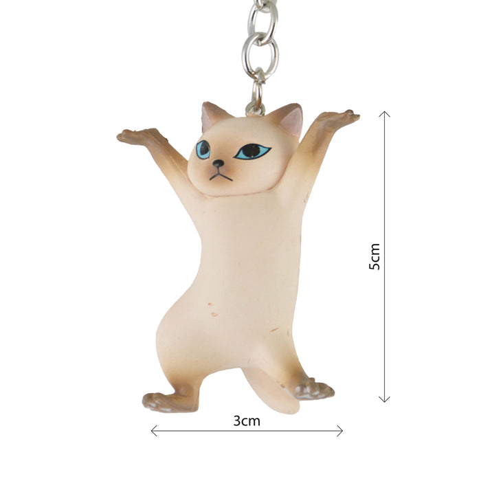  llavero gato beige claro parado 4047-7