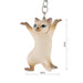  llavero gato beige claro parado 4047-7