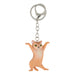  llavero gato beige parado 4047-6