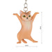  llavero gato beige parado 4047-6