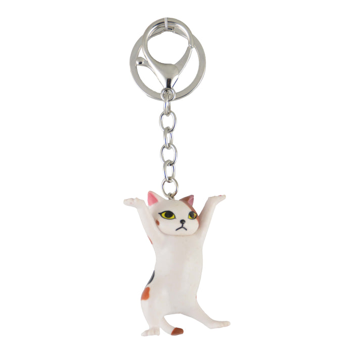  llavero gato blanco manchado parado 4047-5