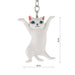 llavero gato blanco parado 4047-3
