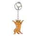  llavero gato naranja manchado parado 4047-8