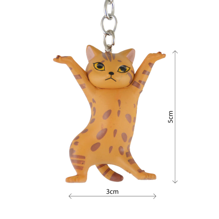  llavero gato naranja manchado parado 4047-8