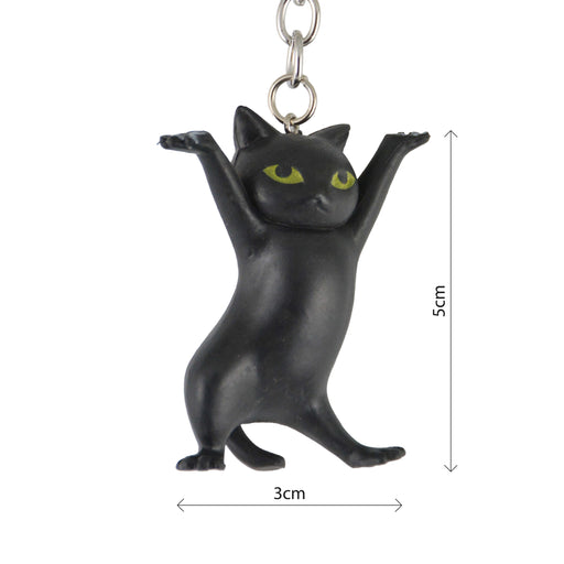 llavero gato negro parado 4047-1