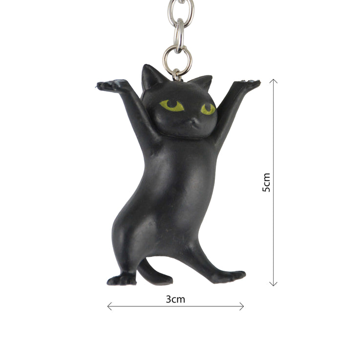llavero gato negro parado 4047-1