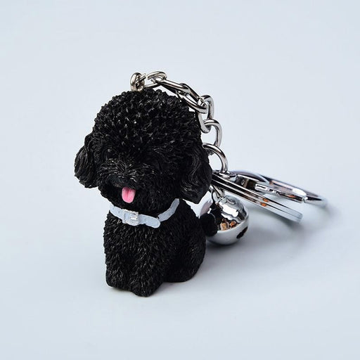 llavero perro cascabel poodle negro 3948-4