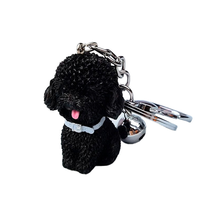 llavero perro cascabel poodle negro 3948-4