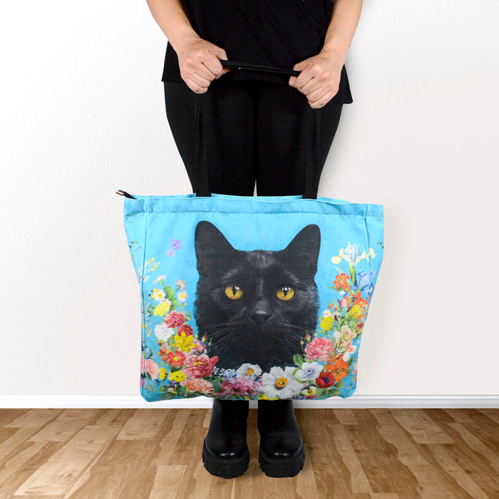 modelo gato negro floral floreado 3610_3