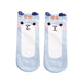 pack 3 calcetines cortos animales gato azul 1878