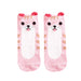 pack 3 calcetines cortos animales gato rosado 1878