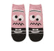 pack 3 calcetines cortos caras locas rosado 1880
