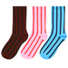 pack 3 calcetines media pierna rayas colores lisos 2108