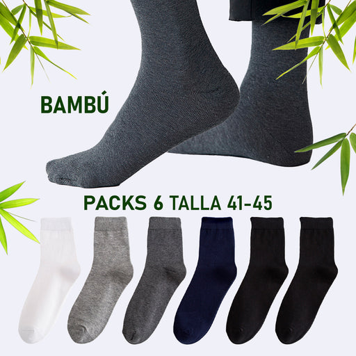 pack calcetin largo bambu hombre 