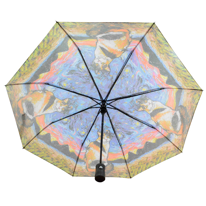 paraguas sombrilla gato automatico invierno calico reves