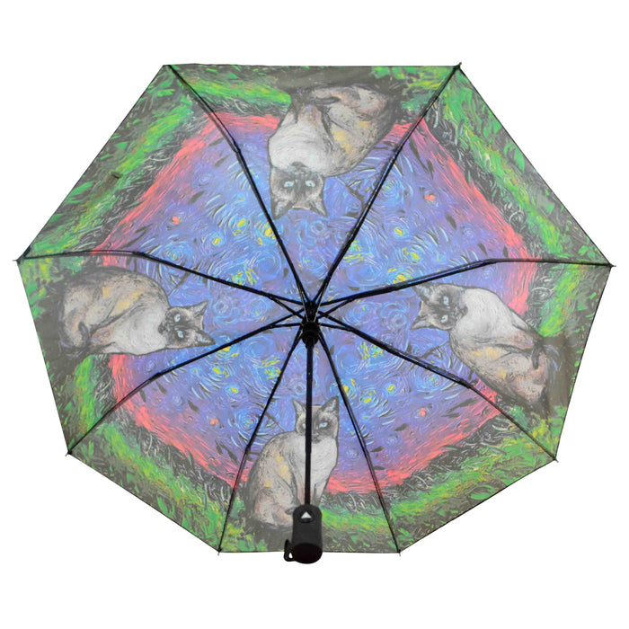 paraguas sombrilla gato automatico invierno siames reves