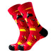 Calcetin algodon largo bomberos herramientas hombre 647