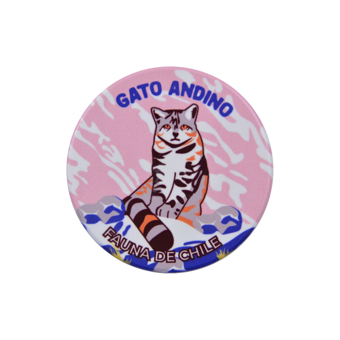 Iman ceramica animales fauna gato andino 4140-6